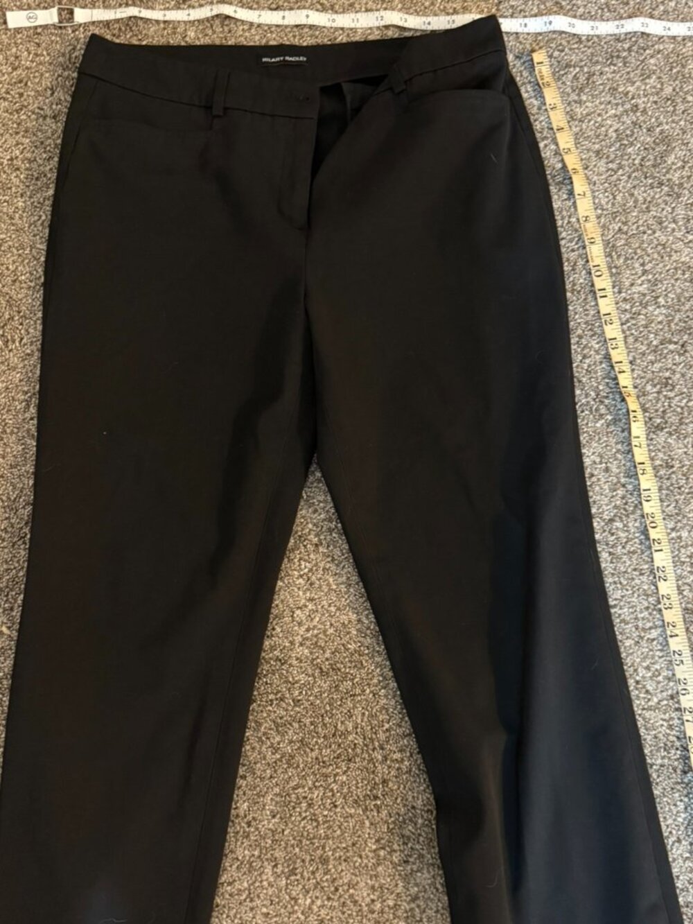 Hilary Radley Black Dress Pants Stretch Size 12x30